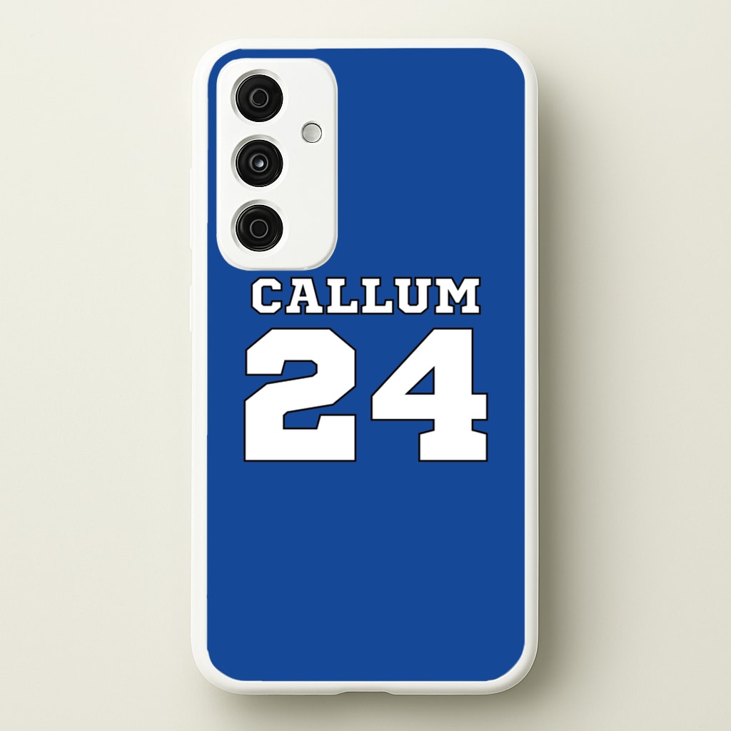 Dark Blue - Personalised Football - Football Phone Case for Galaxy A15