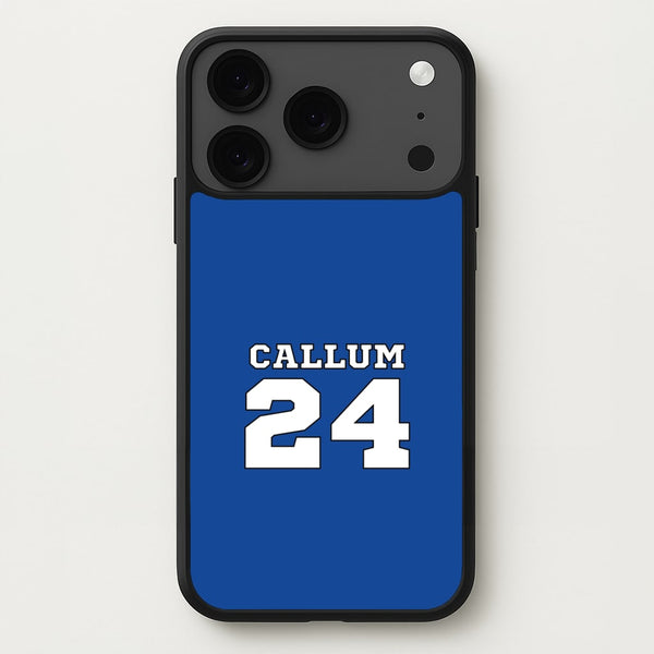 Dark Blue - Personalised Football Phone Case for iPhone 17 Pro Max