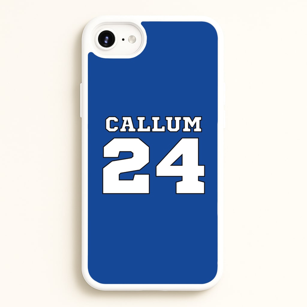 Dark Blue - Personalised Football - Football Phone Case for iPhone 6 / 7 / 8 / SE
