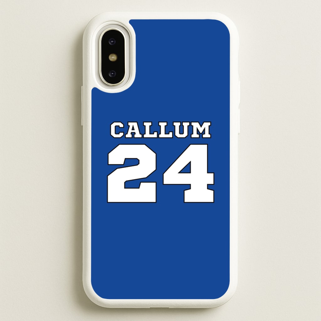 Dark Blue - Personalised Football - Football Phone Case for iPhone X / XS