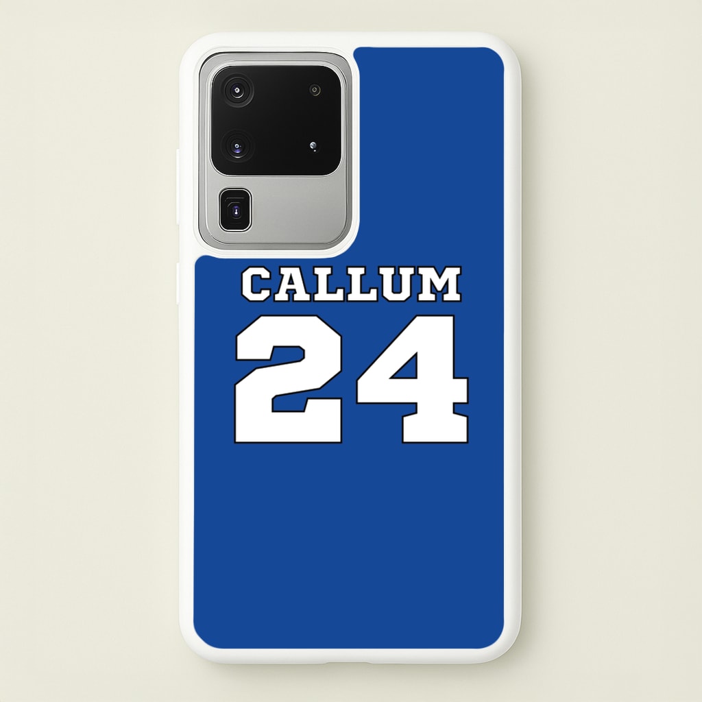 Dark Blue - Personalised Football - Football Phone Case for Galaxy S20 Ultra