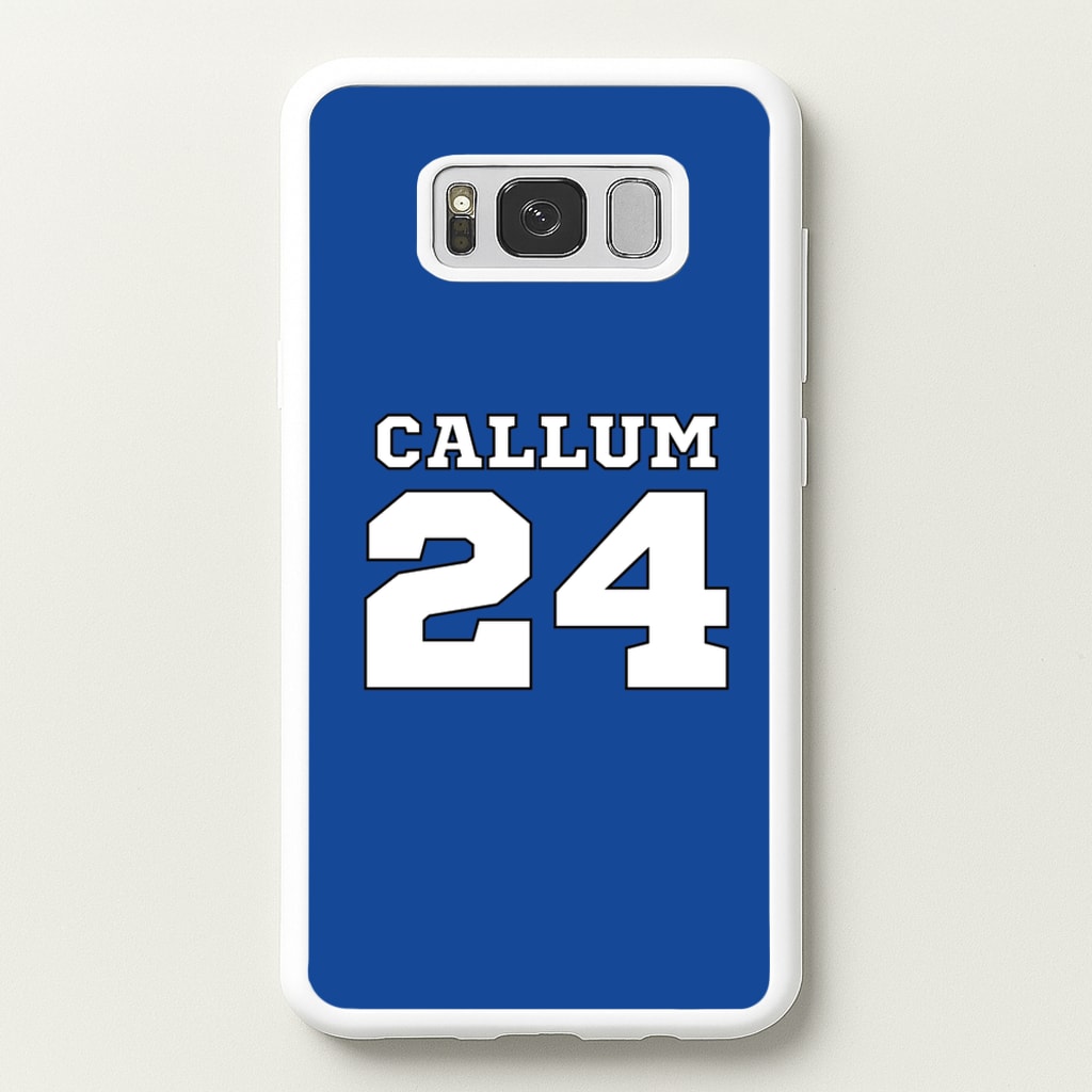 Dark Blue - Personalised Football - Football Phone Case for Galaxy S8 Plus