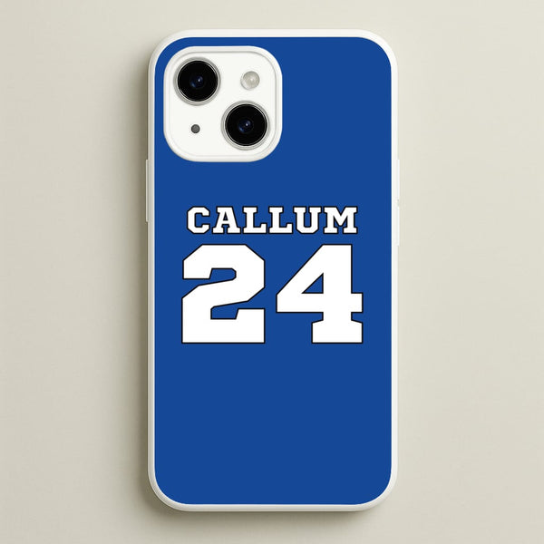 Dark Blue - Personalised Football - Football Phone Case for iPhone 14 Plus