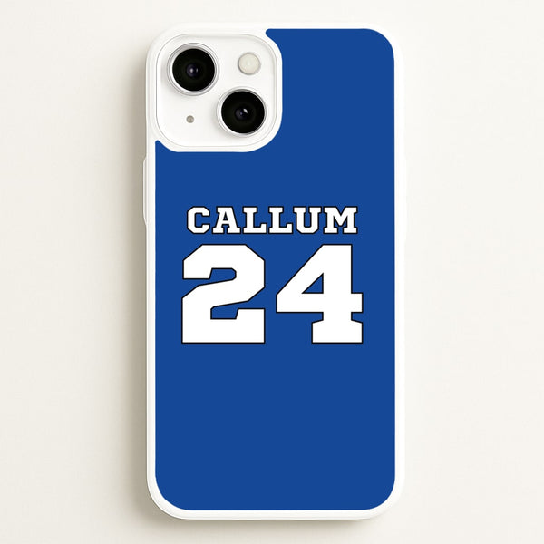 Dark Blue - Personalised Football - Football Phone Case for iPhone 13 Mini