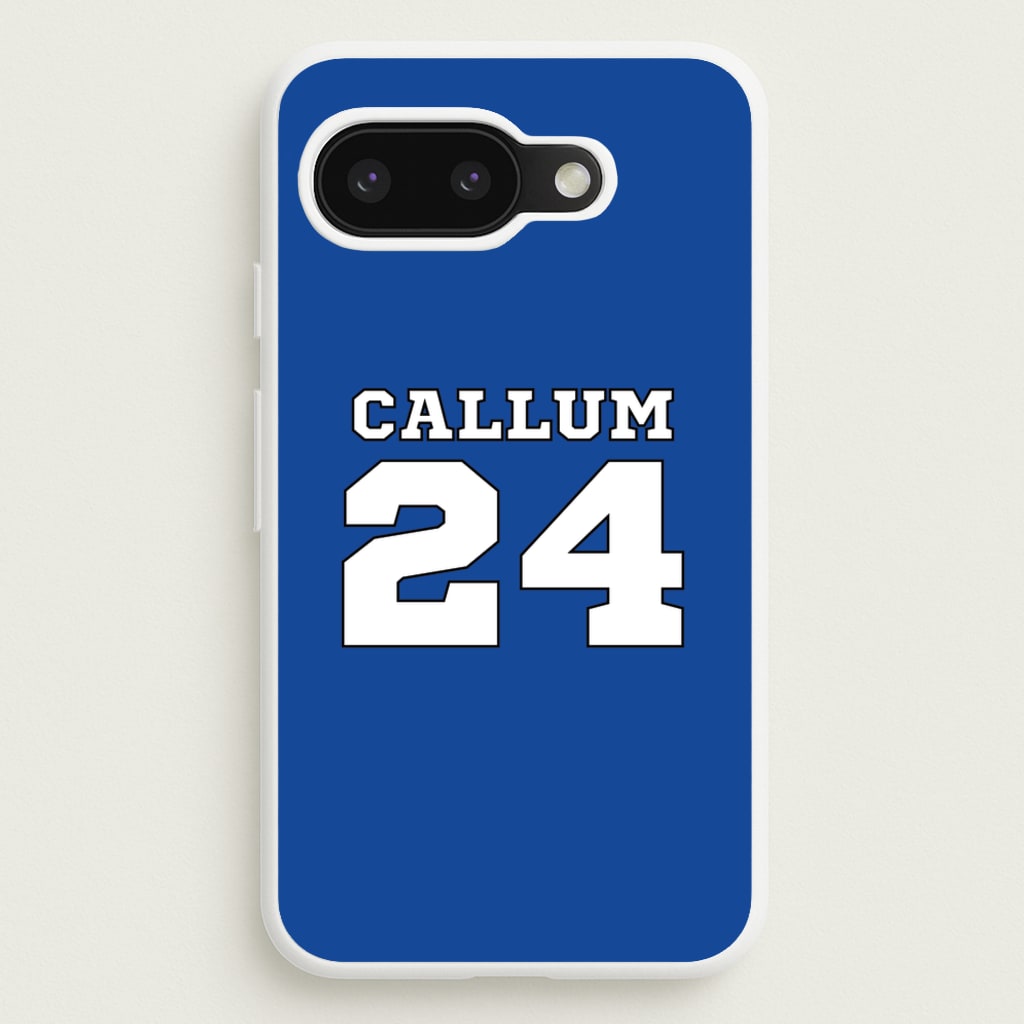 Dark Blue - Personalised Football - Football Phone Case for Google Pixel 9a