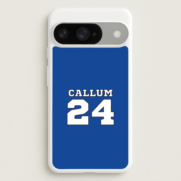 Dark Blue - Personalised Football Phone Case for Google Pixel 10 / 10 Pro