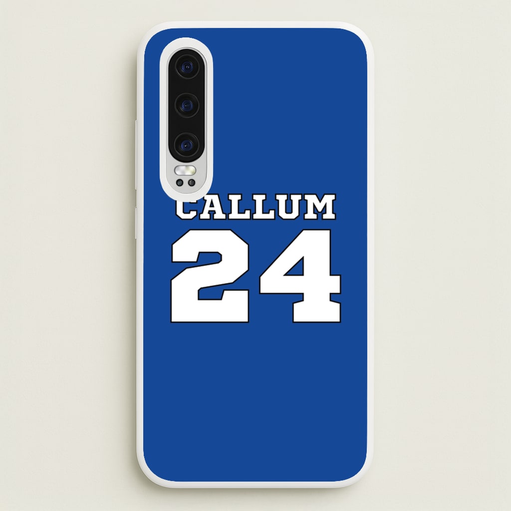 Dark Blue - Personalised Football - Football Phone Case for Huawei P30