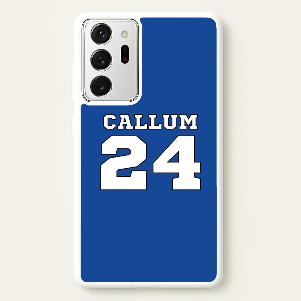 Dark Blue - Personalised Football - Football Phone Case for Galaxy Note 20 Ultra