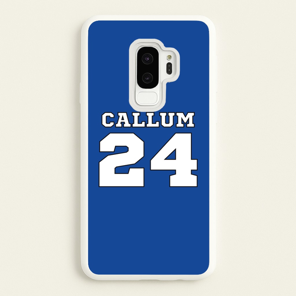 Dark Blue - Personalised Football - Football Phone Case for Galaxy S9 Plus