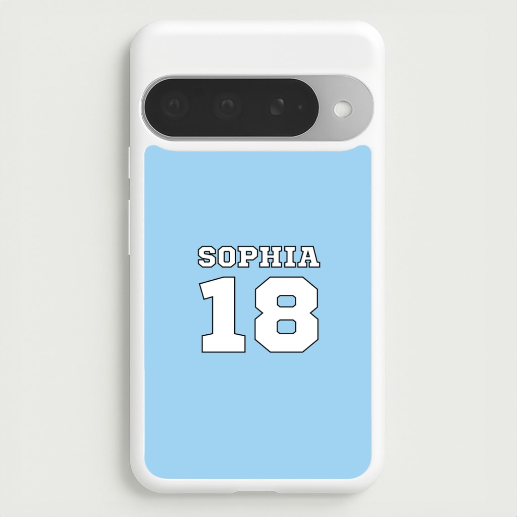 Light Blue - Personalised Football Phone Case for Google Pixel 10 Pro XL
