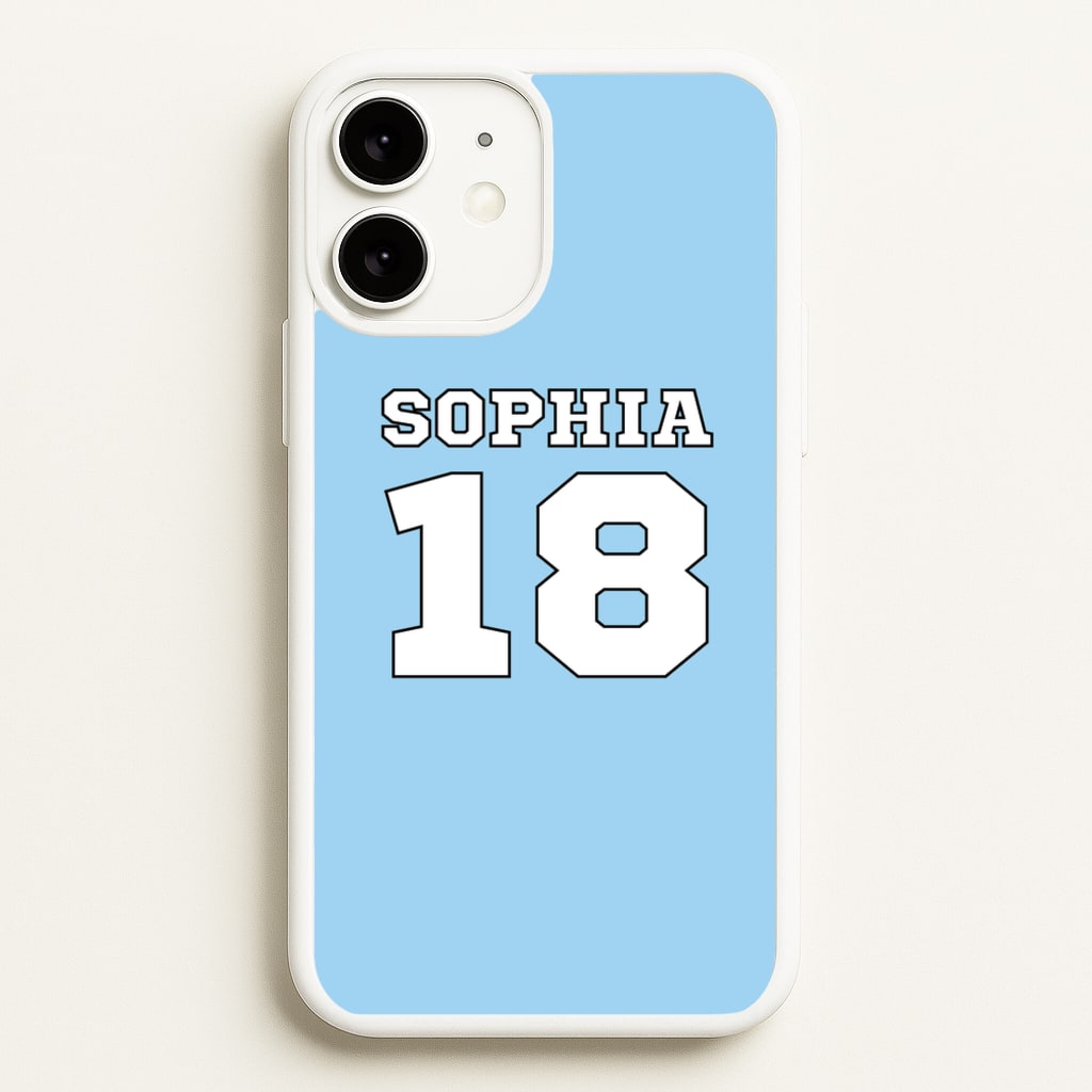 Light Blue - Personalised Football - Football Phone Case for iPhone 11