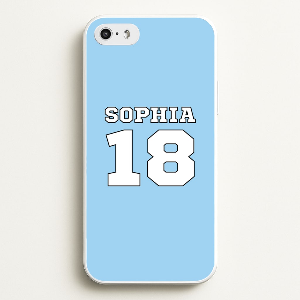 Light Blue - Personalised Football - Football Phone Case for iPhone 5 / 5s / SE 2016