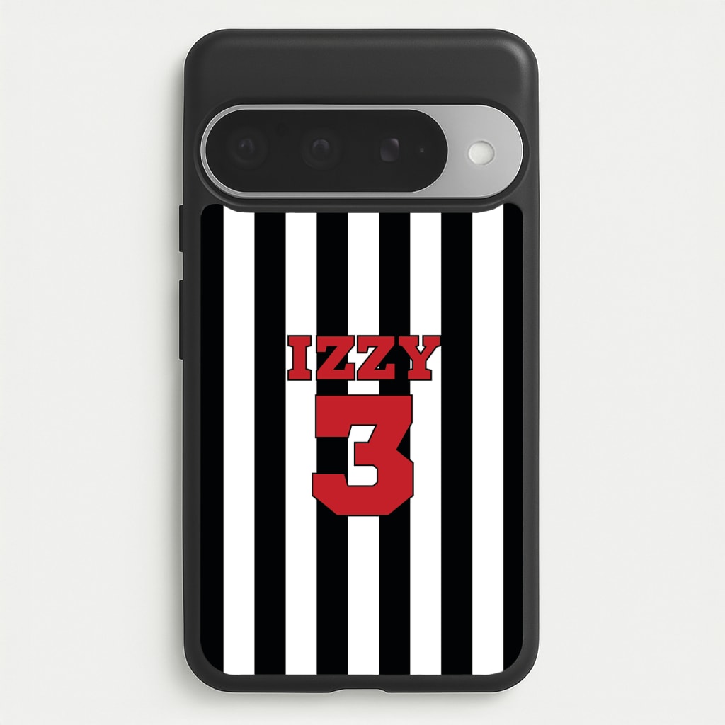 Black And White Stripes - Personalised Football Phone Case for Google Pixel 10 Pro XL