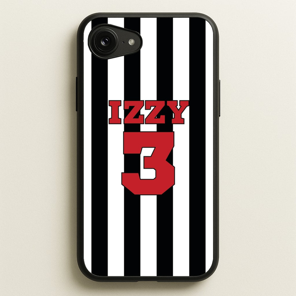 Black And White Stripes - Personalised Football - Football Phone Case for iPhone 16e