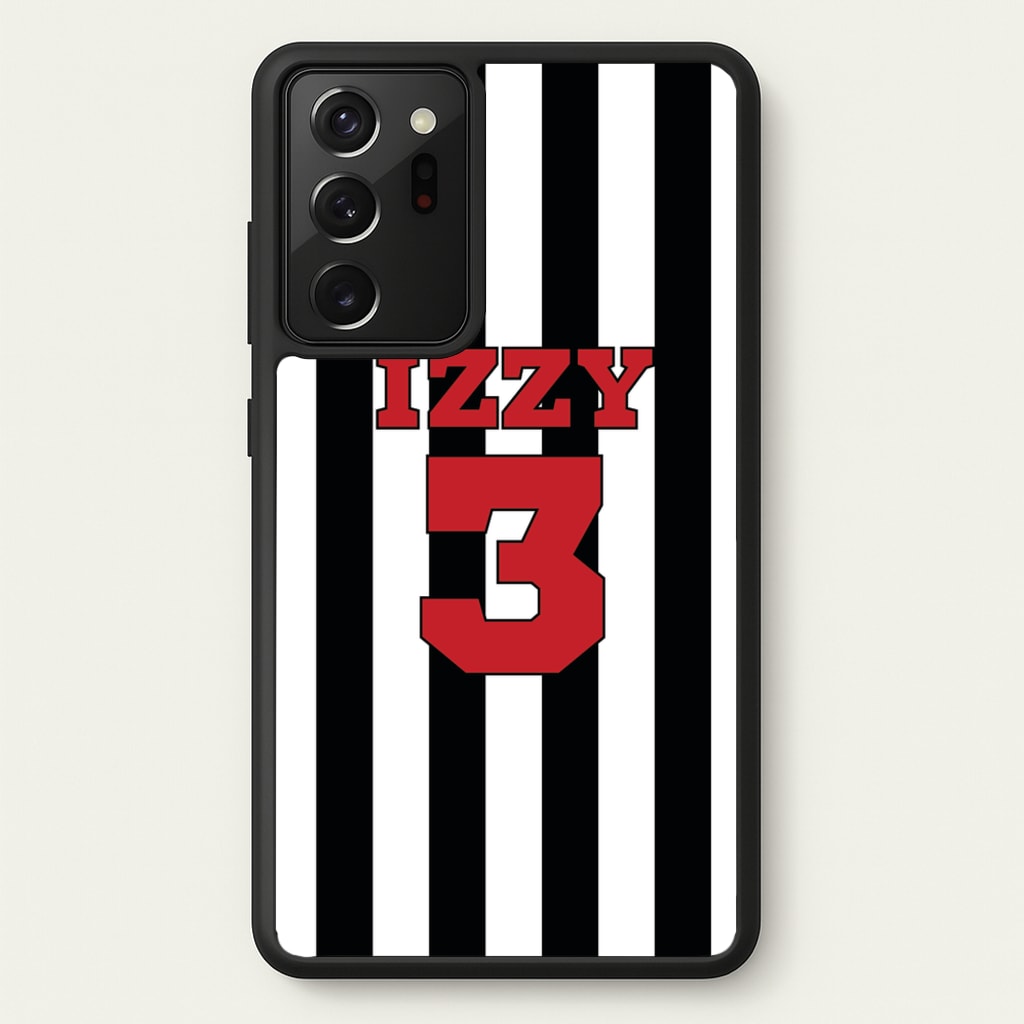 Black And White Stripes - Personalised Football - Football Phone Case for Galaxy Note 20 Ultra