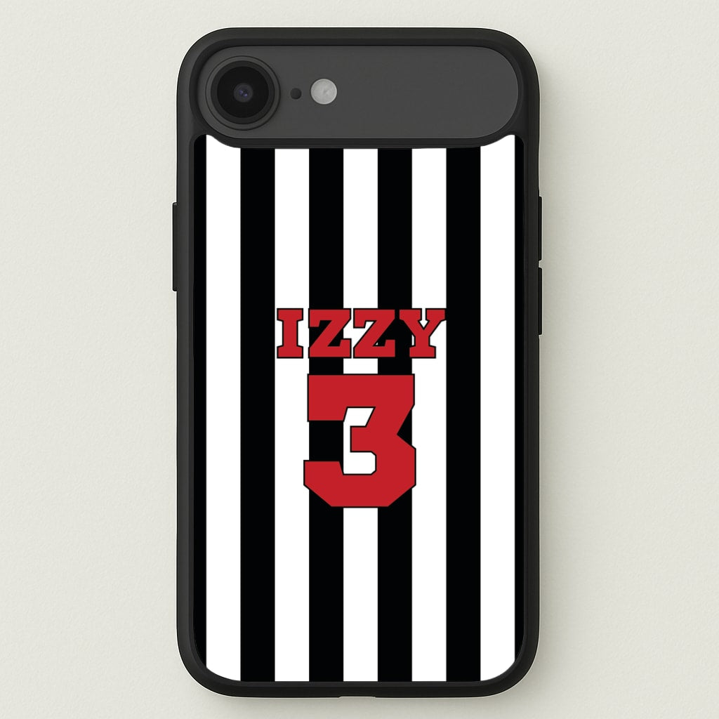 Black And White Stripes - Personalised Football Phone Case for iPhone 17 Air