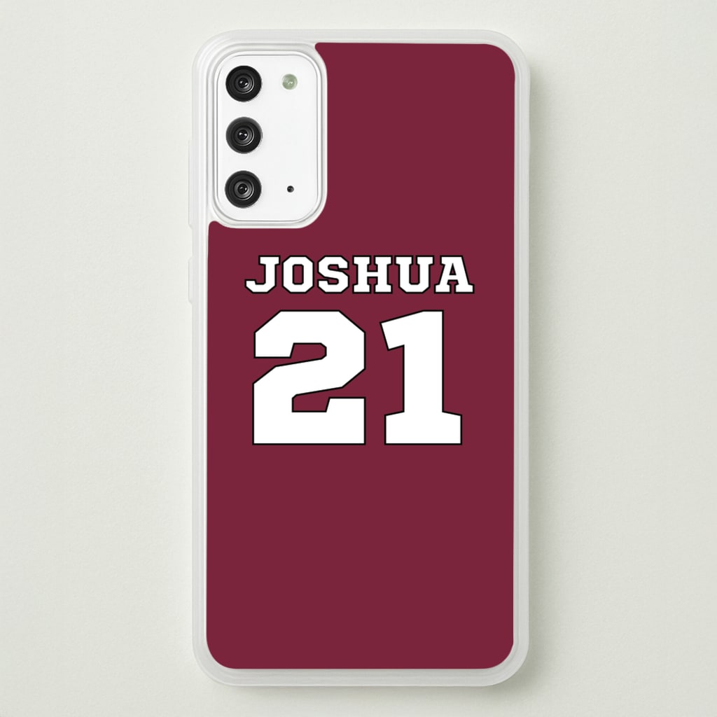 Burgundy - Personalised Football - Football Phone Case for Galaxy Note 20
