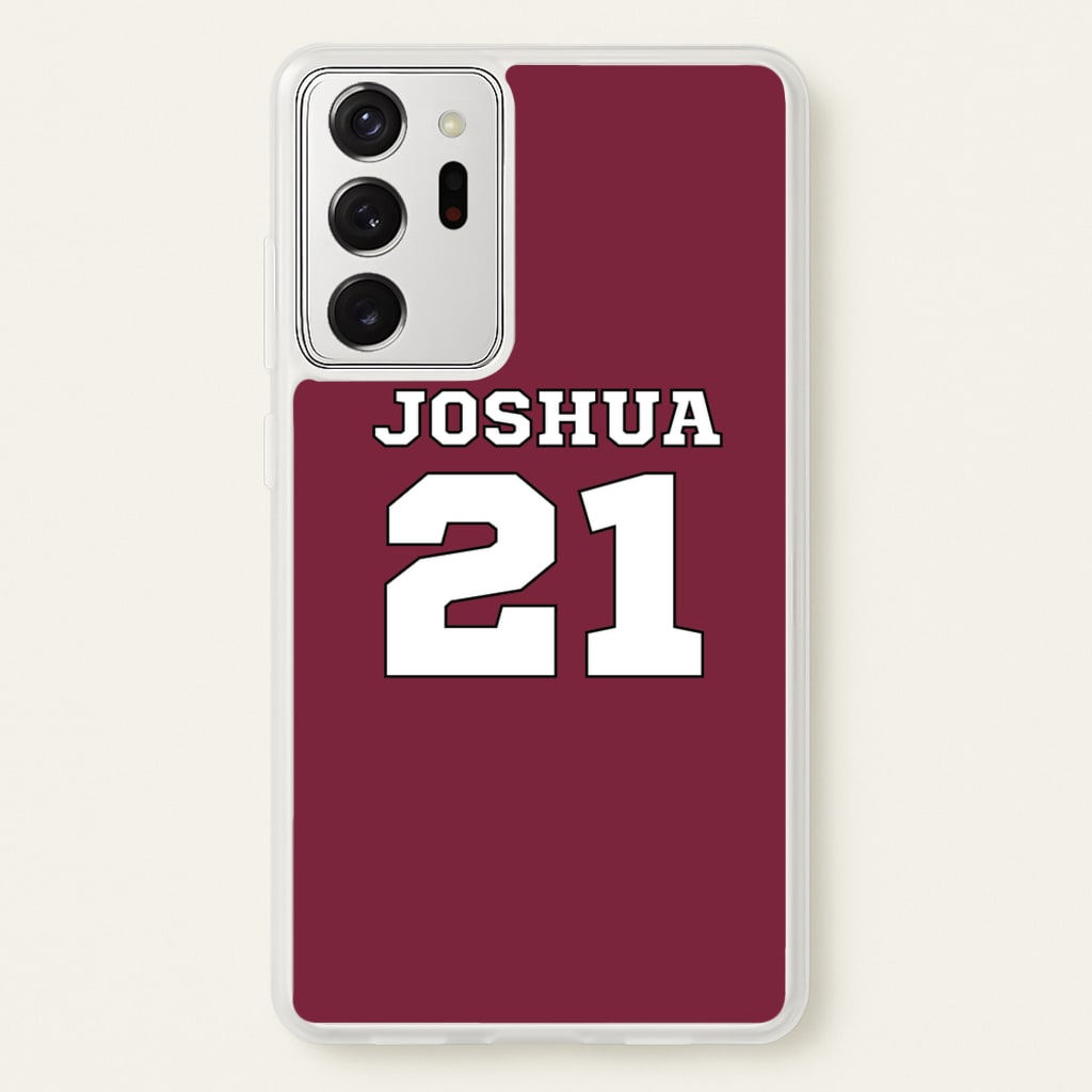 Burgundy - Personalised Football - Football Phone Case for Galaxy Note 20 Ultra