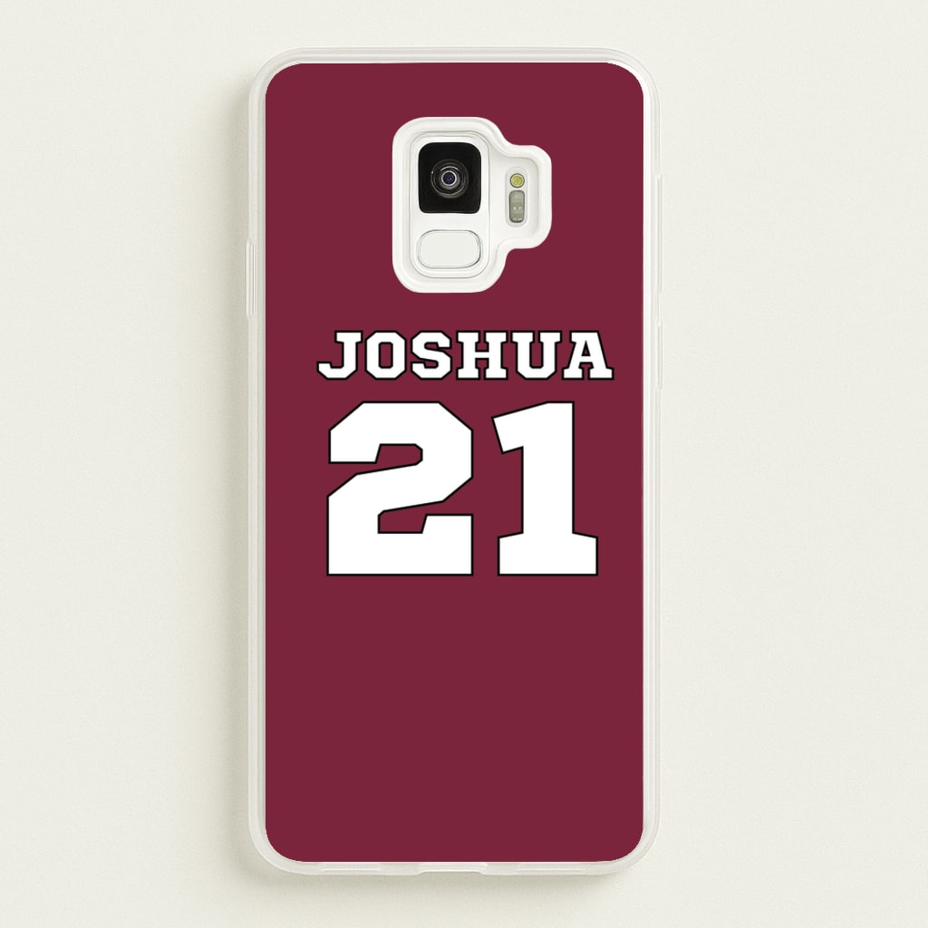 Burgundy - Personalised Football - Football Phone Case for Galaxy S9