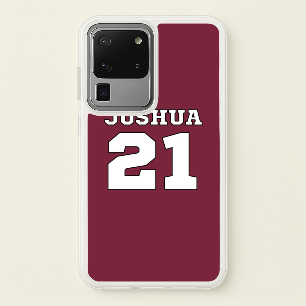 Burgundy - Personalised Football - Football Phone Case for Galaxy S20 Ultra
