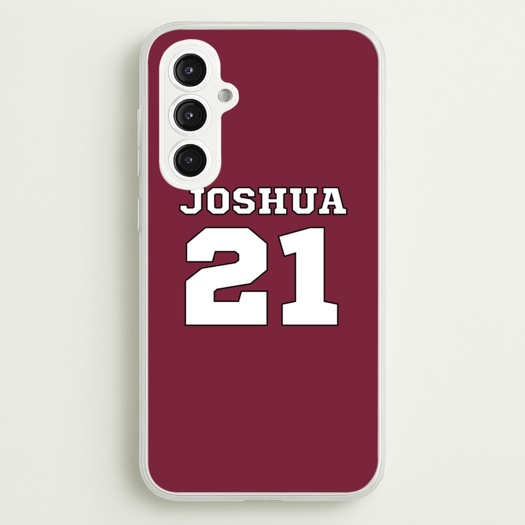 Burgundy - Personalised Football - Football Phone Case for Galaxy S23FE
