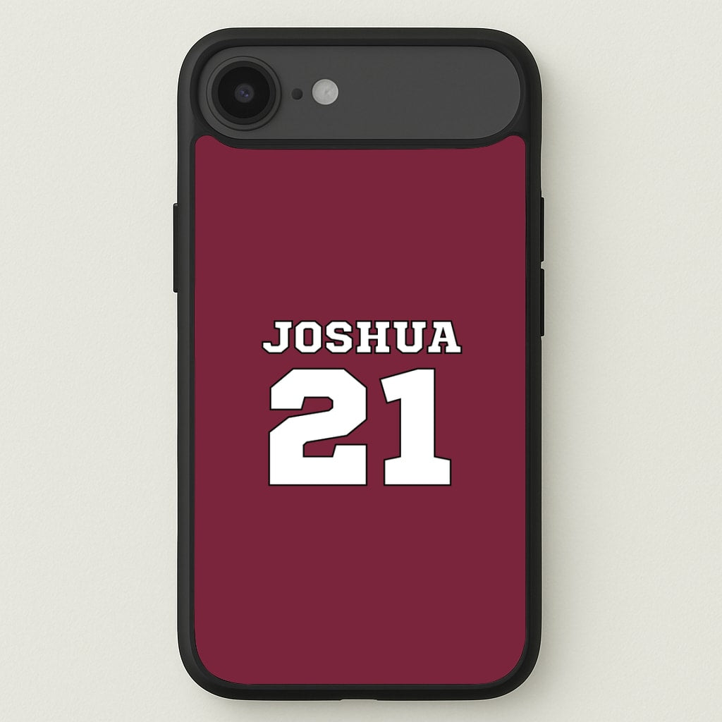 Burgundy - Personalised Football Phone Case for iPhone 17 Air