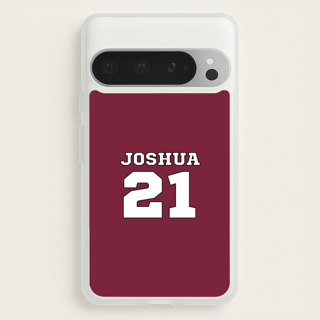 Burgundy - Personalised Football - Football Phone Case for Google Pixel 9 Pro XL