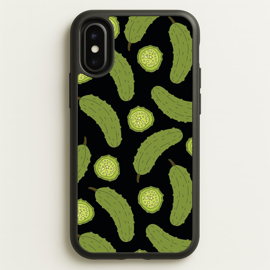 Pickle Assortment Pattern - Food Patterns Phone Case for iPhone X / XS