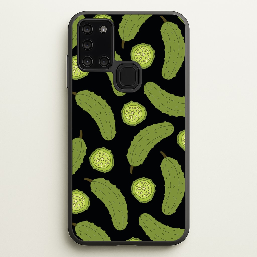 Pickle Assortment Pattern - Food Patterns Phone Case for Galaxy A21s