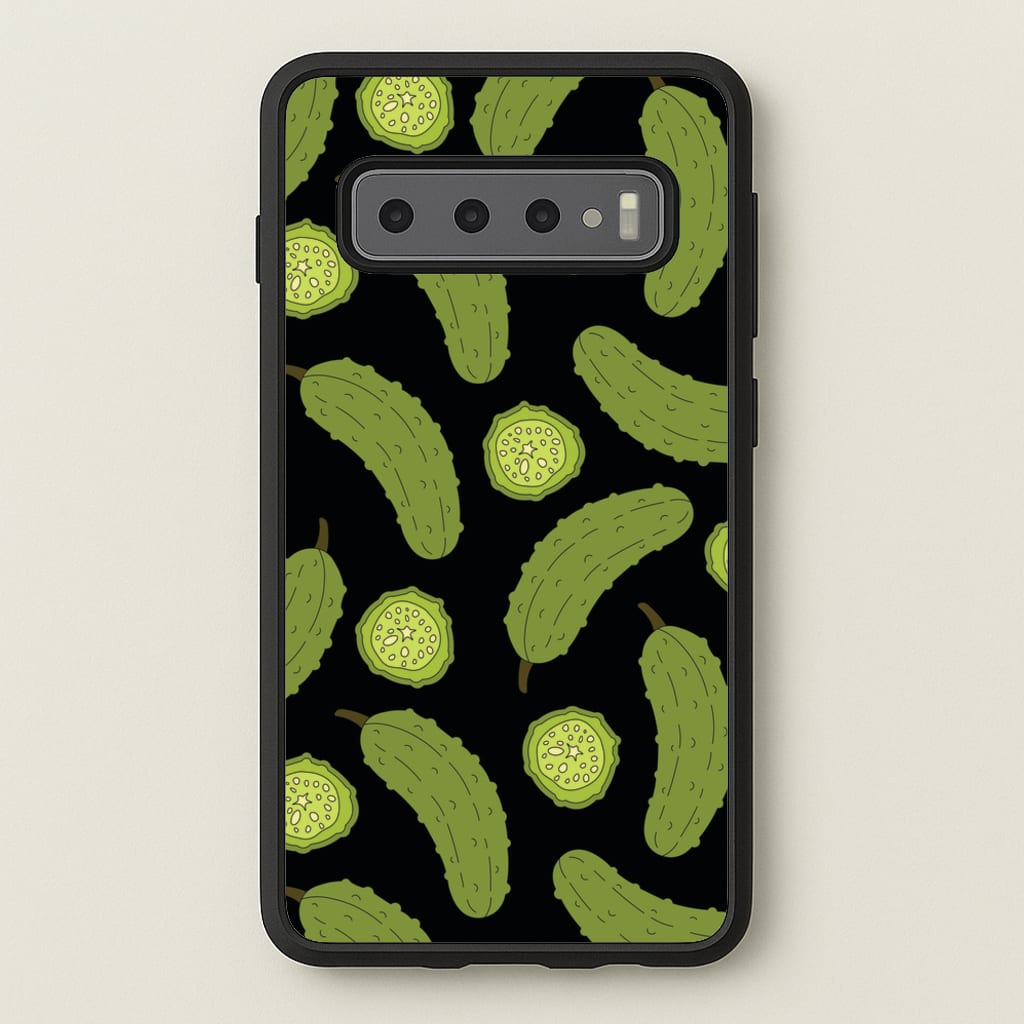 Pickle Assortment Pattern - Food Patterns Phone Case for Galaxy S10 Plus