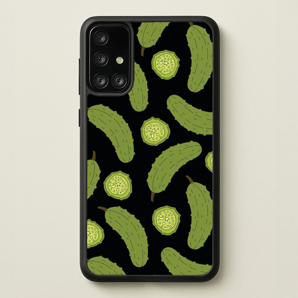 Pickle Assortment Pattern - Food Patterns Phone Case for Galaxy A71