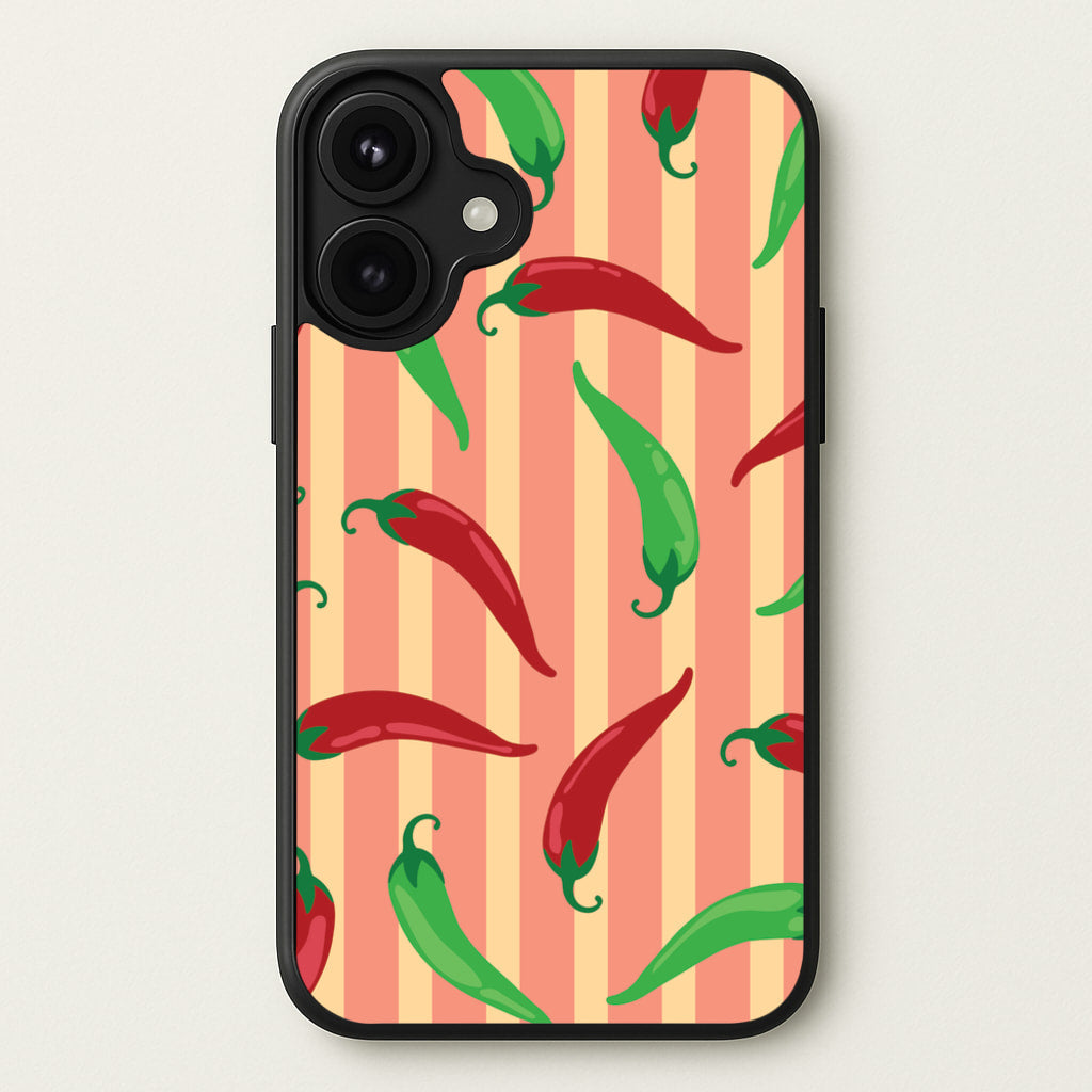 Chilis With Stripes Pattern Phone Case for iPhone 17