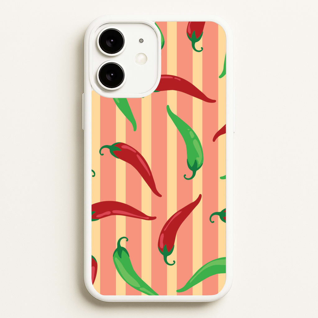Chilis With Stripes Pattern - Food Patterns Phone Case for iPhone 11