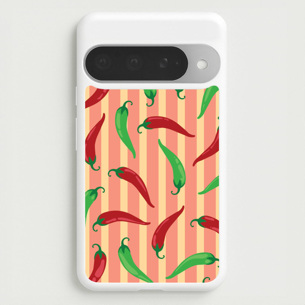 Chilis With Stripes Pattern Phone Case for Google Pixel 10 Pro XL