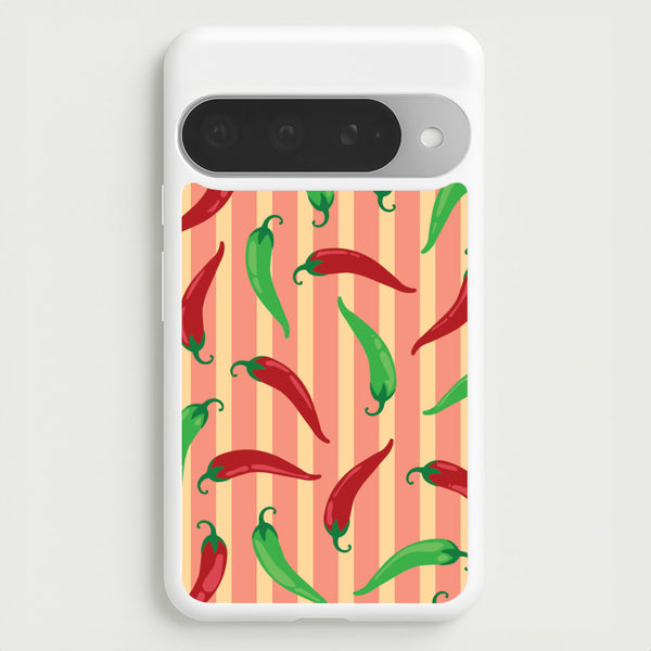 Chilis With Stripes Pattern Phone Case for Google Pixel 10 Pro XL