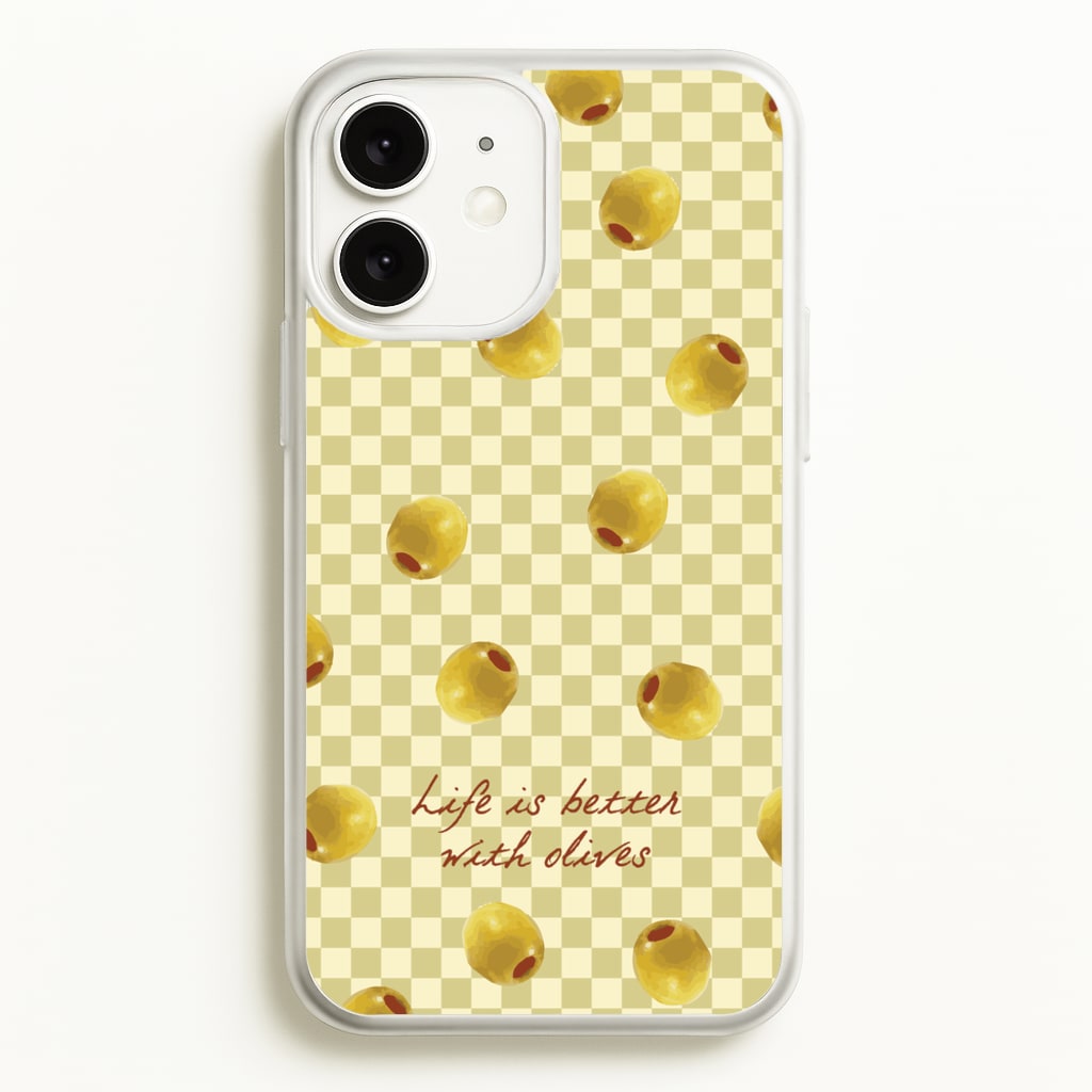 Life Is Better With Olives - Food Patterns Phone Case for iPhone 11