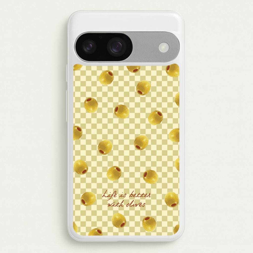 Life Is Better With Olives - Food Patterns Phone Case for Google Pixel 9 / 9 Pro