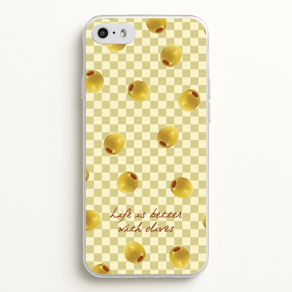 Life Is Better With Olives - Food Patterns Phone Case for iPhone 5 / 5s / SE 2016