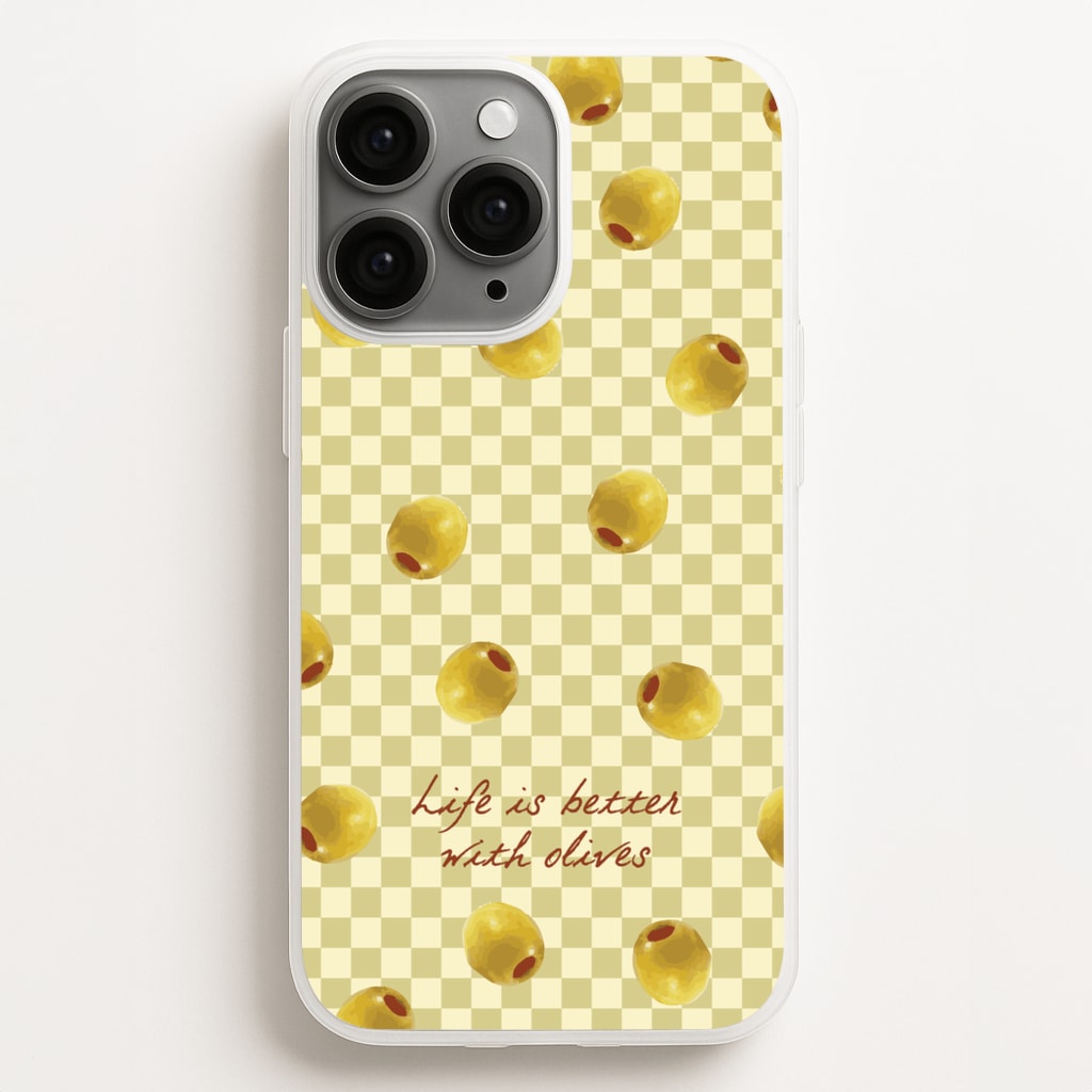 Life Is Better With Olives - Food Patterns Phone Case for iPhone 12 Pro Max