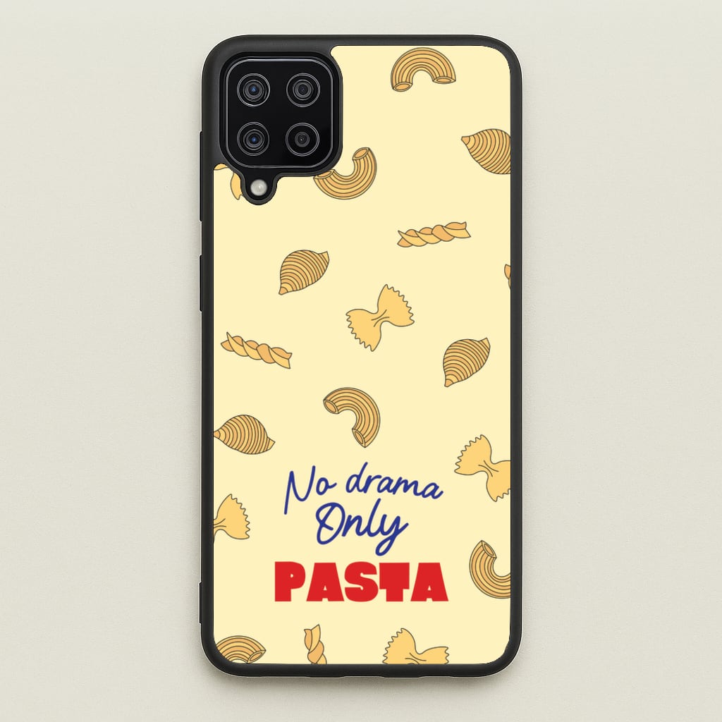 No Drama, Only Pasta - Food Patterns Phone Case for Galaxy A12