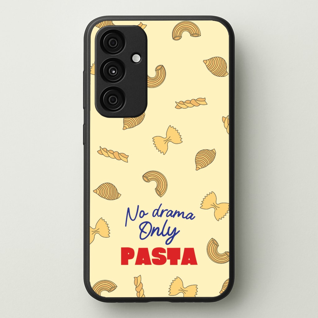 No Drama, Only Pasta - Food Patterns Phone Case for Galaxy A55