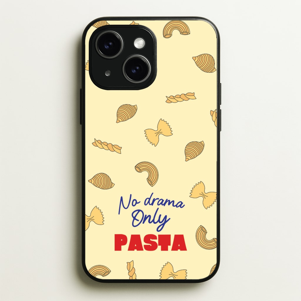 No Drama, Only Pasta - Food Patterns Phone Case for iPhone 14