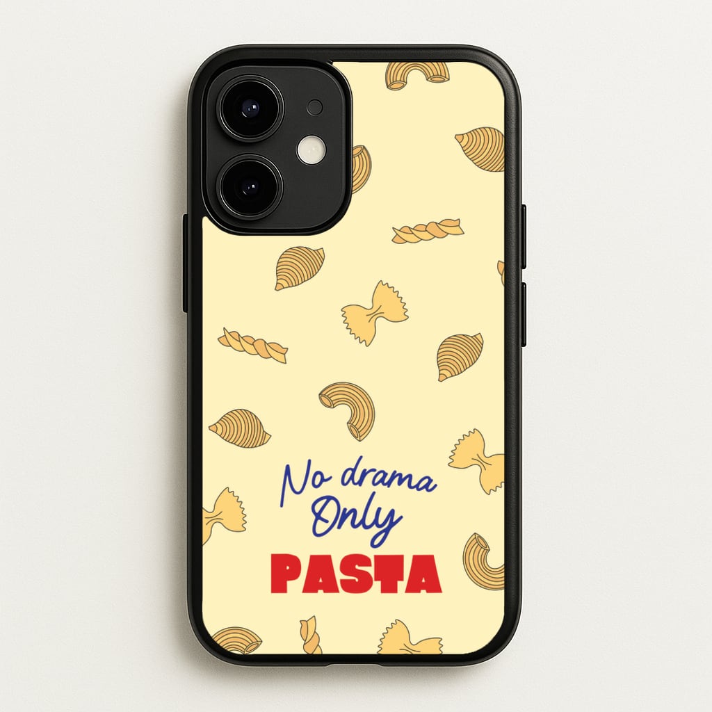 No Drama, Only Pasta - Food Patterns Phone Case for iPhone 12 / 12 Pro