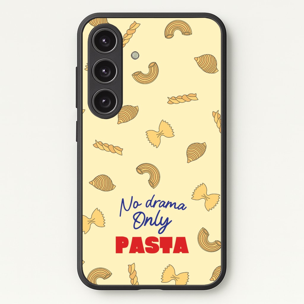 No Drama, Only Pasta - Food Patterns Phone Case for Galaxy S24 Plus
