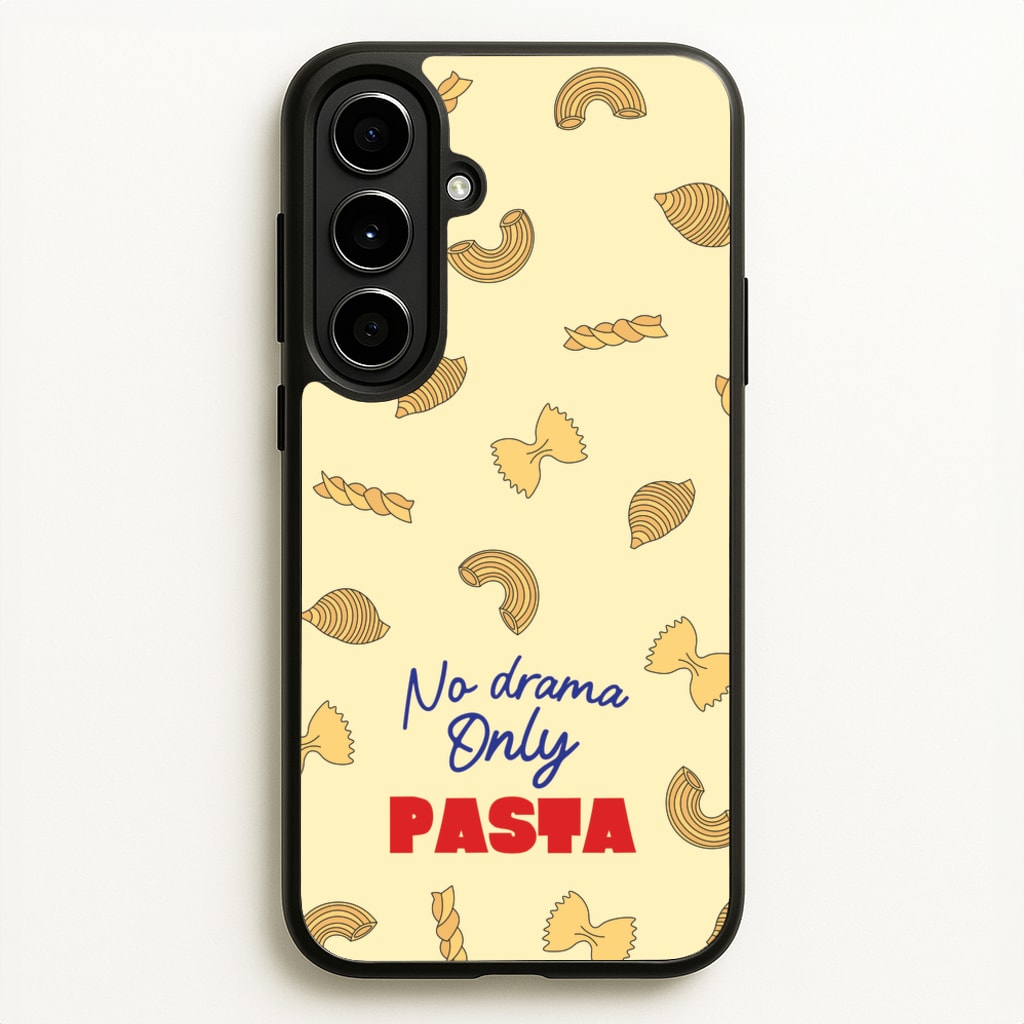 No Drama, Only Pasta - Food Patterns Phone Case for Galaxy A56