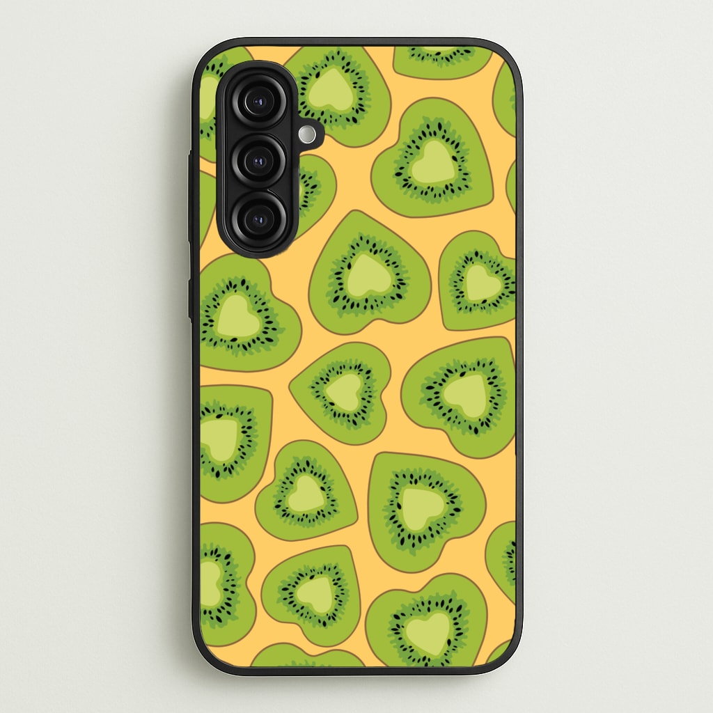 Kiwi Hearts Pattern - Food Patterns Phone Case for Galaxy A16