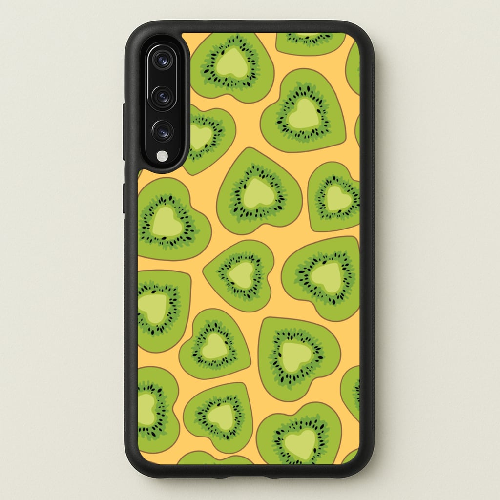 Kiwi Hearts Pattern - Food Patterns Phone Case for Huawei P20 Pro
