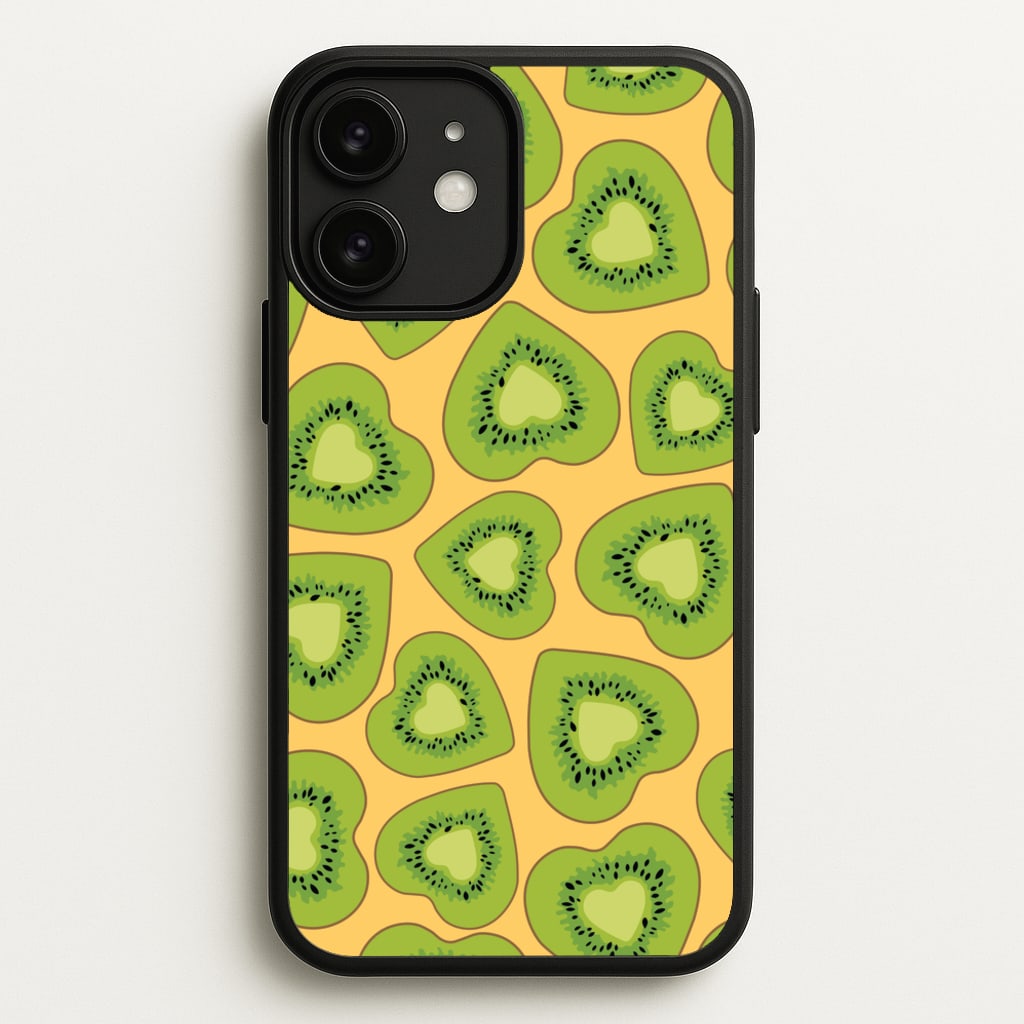 Kiwi Hearts Pattern - Food Patterns Phone Case for iPhone 11