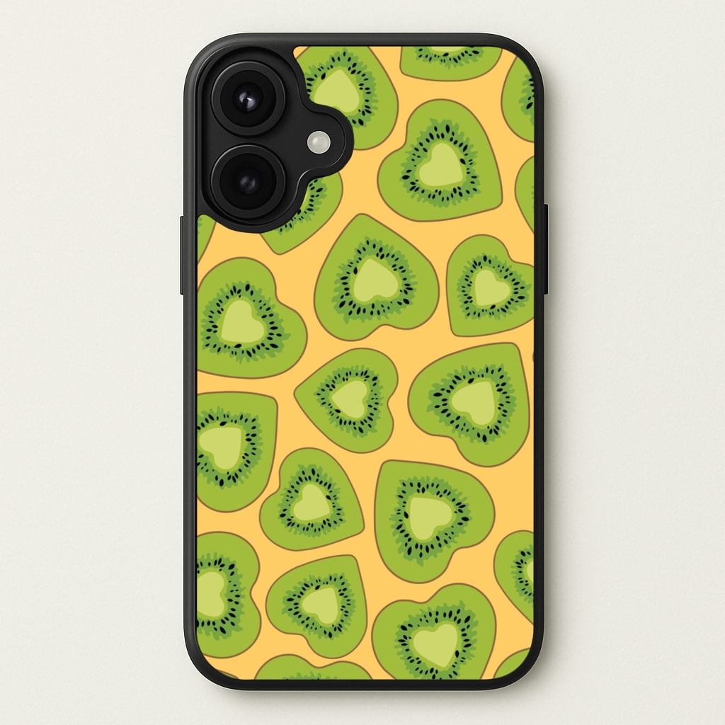 Kiwi Hearts Pattern Phone Case for iPhone 17