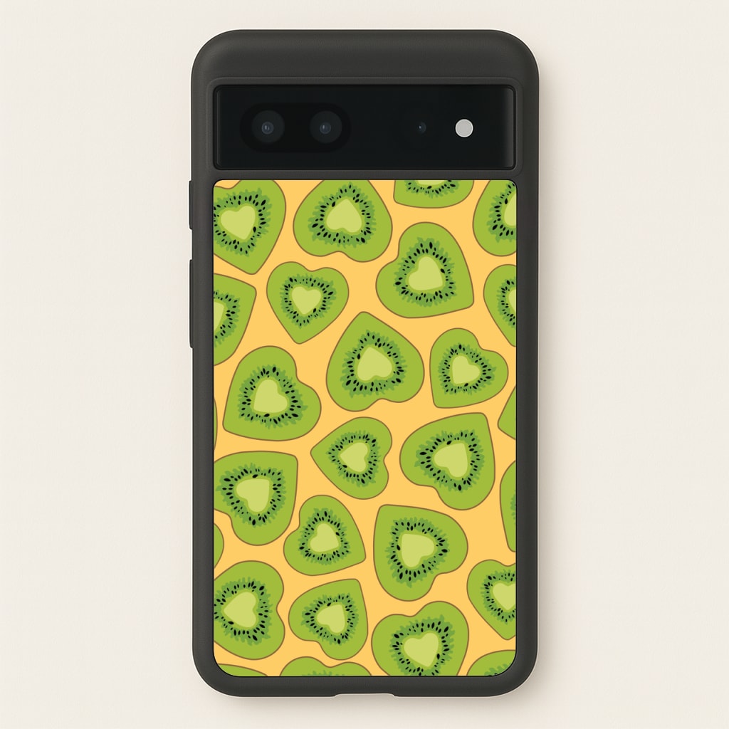 Kiwi Hearts Pattern - Food Patterns Phone Case for Google Pixel 7